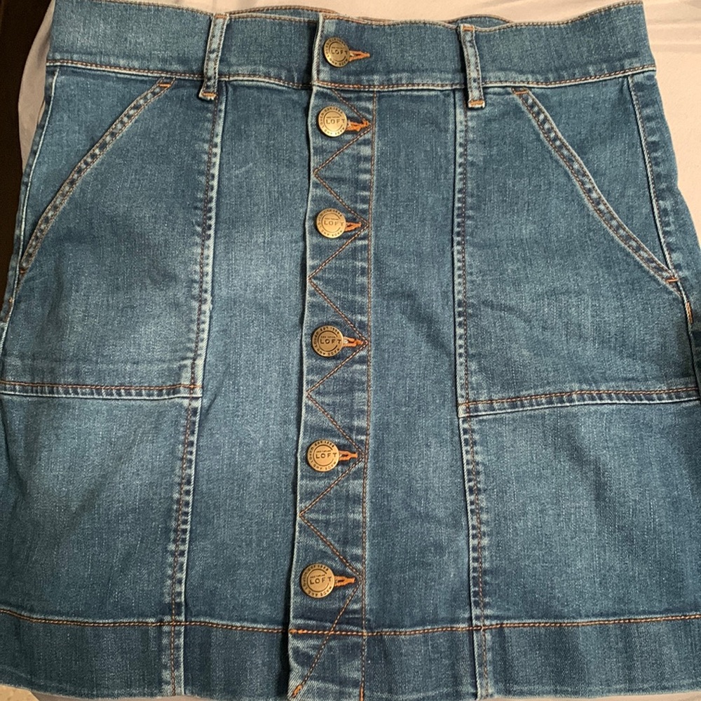 denim button up skirt. High rise